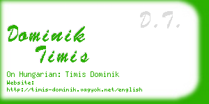 dominik timis business card